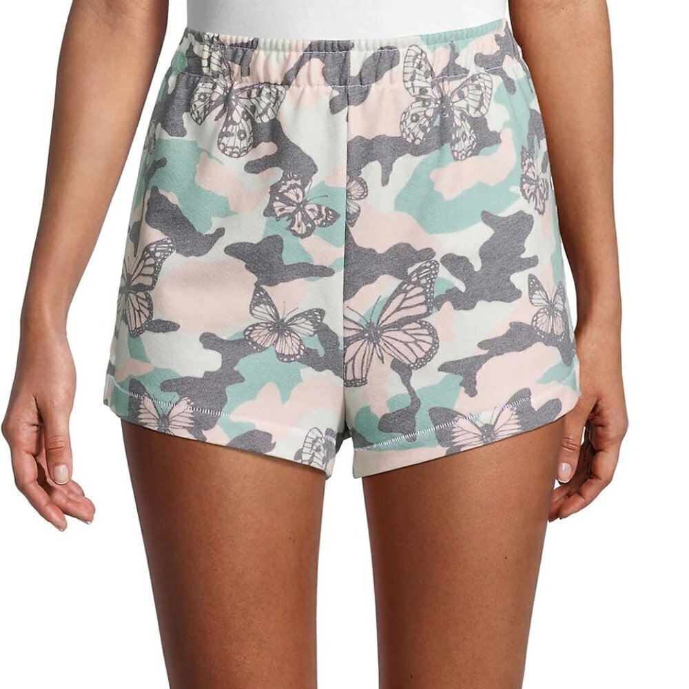 WILDFOX 'Havi' Butterfly Camo Print Shorts, Multicolor